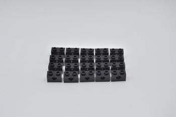 Preview: LEGO 20 x Technik Technic Lochstein 1x2 Kreuz schwarz black hole brick 32064