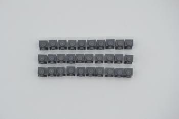 Preview: LEGO 30 x Lampenhalter neues dunkelgrau Dark Bluish Gray Brick 1x1 4070