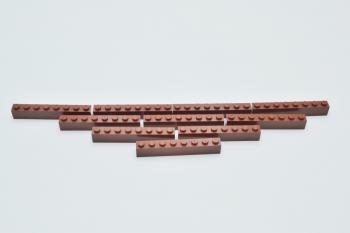 Preview: LEGO 10 x Basisstein Baustein rotbraun Reddish Brown Basic Brick 1x8 3008