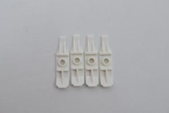 Preview: LEGO 4 x Ski ohne Schanier weiÃŸ White Minifigure Utensil Ski without Hinge 99774