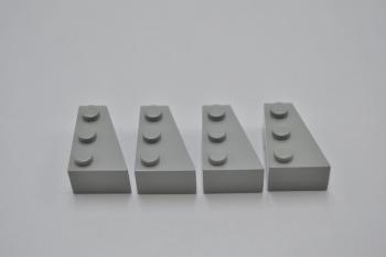 Preview: LEGO 4 x Keilstein FlÃ¼gel rechts althell grau Light Gray Wedge 3x2 Right 6564