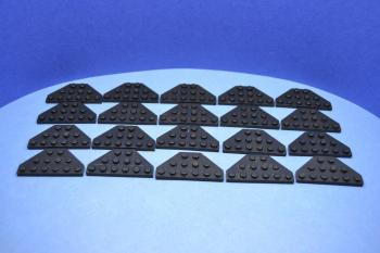 Preview: LEGO 20 x FlÃ¼gelplatte schwarz Black Wedge Plate 3x6 Cut Corners 2419