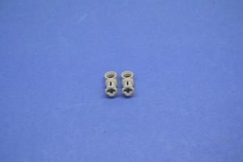 Preview: LEGO 2 x Verbinder glatt althell grau Light Gray Technic Axle Pin Connector 44