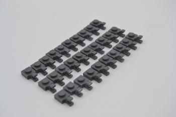 Preview: LEGO 30 x Platte neues dunkelgrau Dark Bluish Gray Plate Modified 1x1 Clip 61252