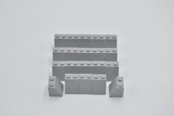 Preview: LEGO 20 x SchrÃ¤gstein neuhell grau Light Bluish Gray 2x2x2 Bottom Tube 3678b