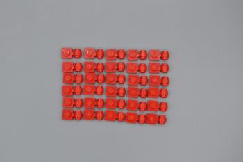Preview: LEGO 30 x Platte Ã–senhalter rot Red Plate 1x1 Light Attachment Thick 4081b