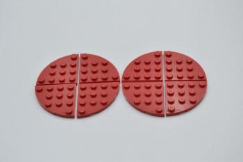 Preview: LEGO 8 x Rundplatte Viertelkreis rot Red Plate Round Corner 4x4 30565