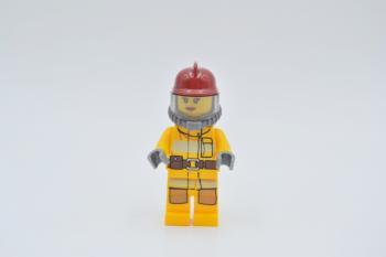 Preview: LEGO Figur Minifigur Feuerwehrfrau Fire Bright Light Orange Fire Suit cty0304