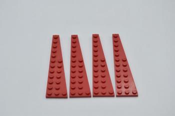 Preview: LEGO 4 x FlÃ¼gelplatte rechts rot Red Wedge Plate 12x3 Right 47398