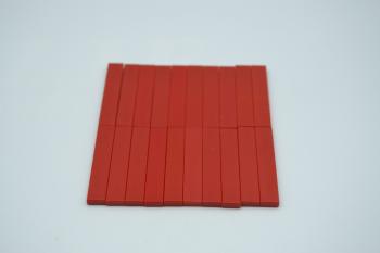 Preview: LEGO 20 x Fliese Platte Kachel Kacheln glatt rot Red Tile 1x6 6636