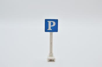 Preview: LEGO Verkehrsschild weiÃŸ White Road Sign Square with Parking Pattern 647pb01