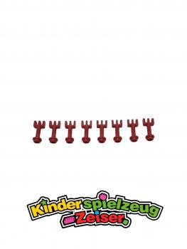 Preview: LEGO 8 x Schanier rot Red Hinge Bar with 3 Fingers and End Stud 2433