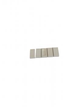 Preview: LEGO 5 x Fliese Kachel Platte glatt weiÃŸ White Tile 1x2 without Groove 3069a
