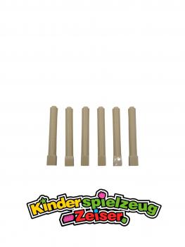 Preview: LEGO 6 x Pfeiler SÃ¤ule Stein beige Tan Support 1x1x6 Solid Pillar 43888