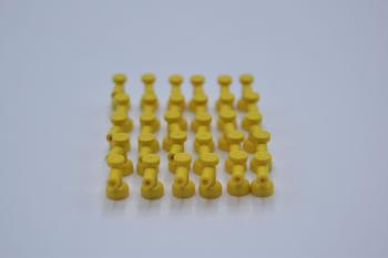 Preview: LEGO 30 x Wasserhahn Hebel gelb Yellow Tap 1x1 with Hole in Nozzle End 4599a