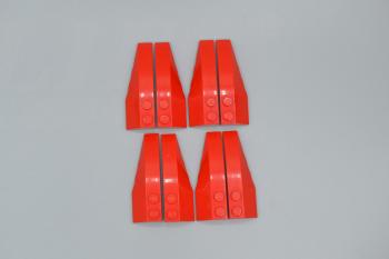 Preview: LEGO 4 Paar FlÃ¼gel rot 4 pair red wing 41747 41748 4160105 4160127