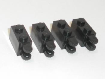 Preview: LEGO 4 x Scharnier mit Raster schwarz black friction fork horizontal 30540