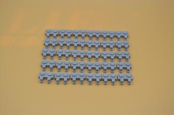 Preview: LEGO 30 x Platte 2 Clips neuhell grau Light Bluish Gray Plate 1x2 O Clips 60470b