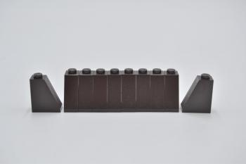 Preview: LEGO 10 x SchrÃ¤gstein dunkelbraun Dark Brown Slope 65 2x1x2 60481