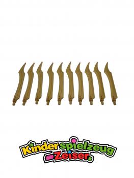 Preview: LEGO 10 x Waffe Klinge Pearl Gold Hero Factory Weapon Blade Curved Tip 11305