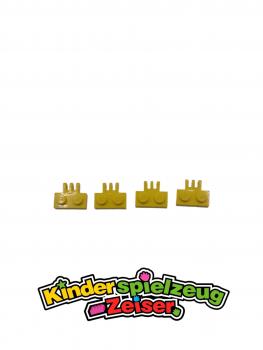 Preview: LEGO 4 x Schanierplatte gelb Yellow Hinge Plate 1x2 with 3 Fingers on Side 2452