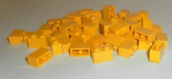 Preview: LEGO 50 x Basisstein gelb 1x2 yellow basic brick 3004 300424 4613966