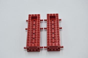 Preview: LEGO 2 x Fahrgestell Chassis rot Red Vehicle Base 4x14x2 1/3 30642