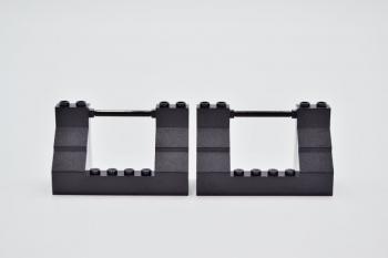 Preview: LEGO 2 x Mauer Boot schwarz Black Boat Deck Brick 8x3x4 Railing 47993 4222138