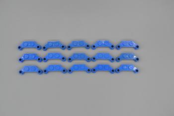 Preview: LEGO 15 x DÃ¼senhalter Weltraum blau Blue Plate Modified 1x4 Offset 4590