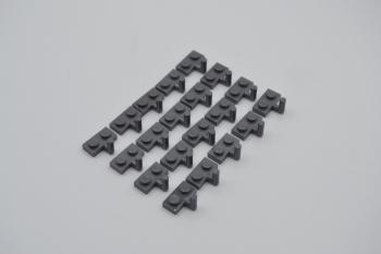 Preview: LEGO 20 x Platte Haken neues dunkelgrau Dark Bluish Gray Plate Modified 1x2 4623