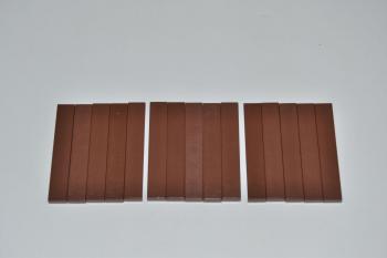 Preview: LEGO 15 x Platte Kachel Fliese rotbraun Reddish Brown Tile 1x8 4162