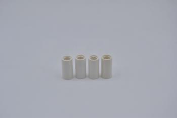 Preview: LEGO 4 x DistanzhÃ¼lse weiÃŸ White Technic Connector Round 2L without Slot 75535