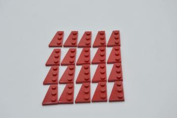 Preview: LEGO 20 x FlÃ¼gelplatte links rot Red Wedge Plate 3x2 Left 43723