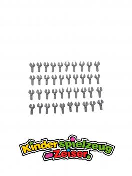 Preview: LEGO 40 x mechanische Hand neuhell grau Light Bluish Gray Bar 1L Clip 48729b