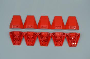 Preview: LEGO 10 x Keilstein rot Red Wedge 4x4 Inverted Connections between 2 Studs 4855