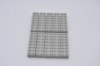 Mobile Preview: LEGO 10 x Basisstein althell grau Light Gray Basic Brick 2x8 3007 300702