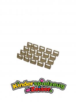 Preview: LEGO 20 x Fliese mit Griff beige Tan Tile Modified 1x2 with Bar Handle 2432