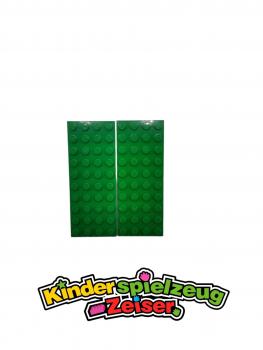 Preview: LEGO 2 x Basisplatte Bauplatte Grundplatte grÃ¼n Green Basic Plate 4x10 3030 