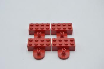 Preview: LEGO 4 x Kupplung rot Red Brick Modified 2x4 with Coupling Male 4747b