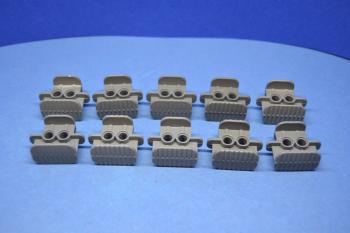 Preview: LEGO 10 x Gummibandhalter alt dunkelgrau Dark Gray Rubber Band Holder 41752 