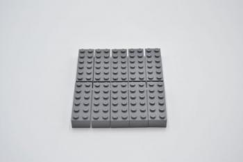 Preview: LEGO 10 x Basisstein neues dunkelgrau Dark Bluish Gray Basic Brick 2x6 2456 