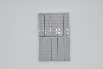 Mobile Preview: LEGO 10 x Basisstein Stein neuhell grau Light Bluish Gray Brick 2x8 3007
