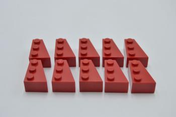 Preview: LEGO 10 x Keilstein FlÃ¼gel rechts rot Red Wedge 3x2 Right 6564