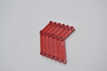 Preview: LEGO 6 x Gelenk Liftarm gebogen rot Red Technic Link 1x9 Bent 6-4 64451