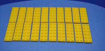 Mobile Preview: LEGO 20 x Basisplatte Bauplatte Grundplatte gelb Yellow Basic Plate 3795