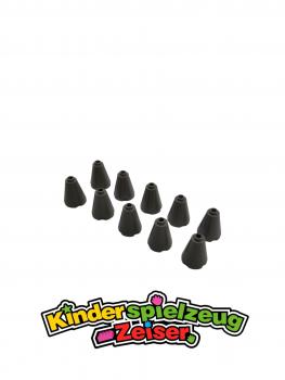 Preview: LEGO 10 x Kegel offen alt dunkelgrau Dark Gray Cone 2x2x2 Open Stud 3942c