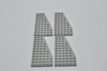 Preview: LEGO 4 x FlÃ¼gelplatte rechts althell grau Light Gray Plate 12x6 Right 30356