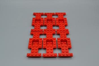 Preview: LEGO 6 x Auto Chassis rot Red Vehicle Base 4x10x2/3 No Center Hole 4212b