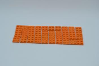 Preview: LEGO 40 x Basisplatte 2x2 orange orange basic plate 3022 4159007 4613982
