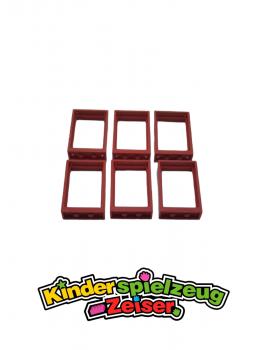 Preview: LEGO 6 x TÃ¼r TÃ¼rrahmen HaustÃ¼r rot Red Door Frame 1x3x4 3579